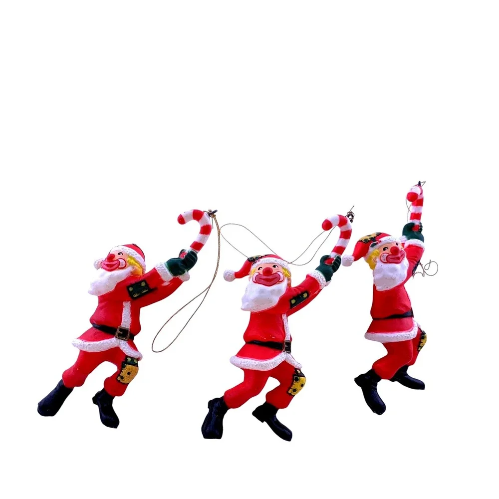 Vintage 1986 Enesco Santa Clown Ornaments‎ Lot of 5 Hong Kong Christmas Circus
